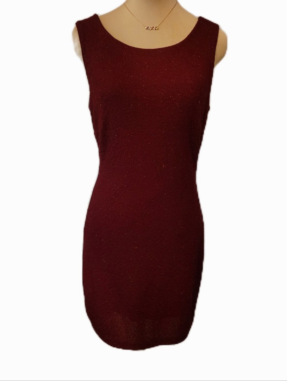 Speechless Sz L Sleeveless Mini Dress in Burgundy